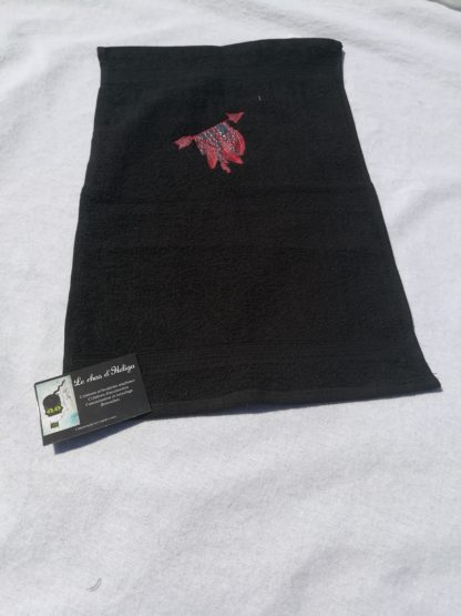Serviette invitée noire