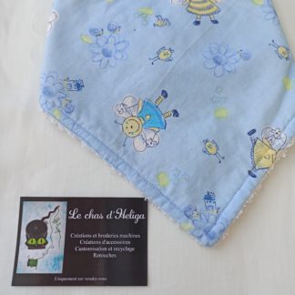 Bavoir fée bleu