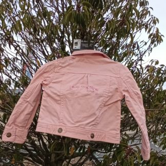 Veste en jean rose enfant