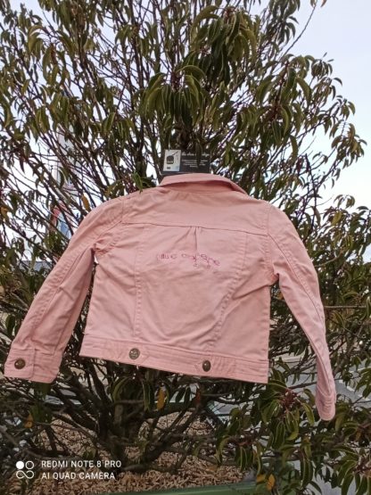 Veste en jean rose enfant
