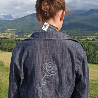 Veste en jean brodée