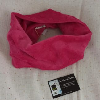 Snood minky fushia