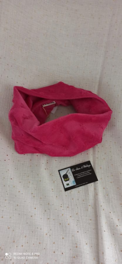Snood minky fushia