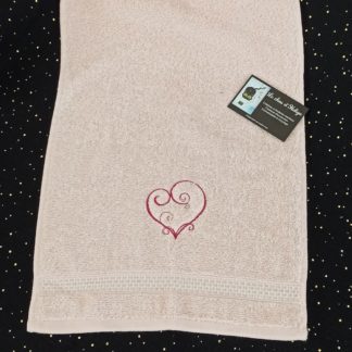 Serviette élastiquée rose
