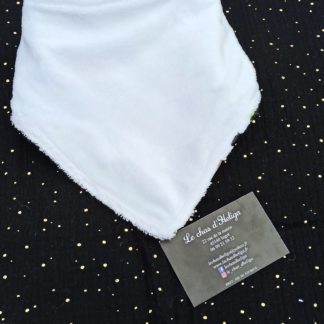 Bavoir bandana blanc