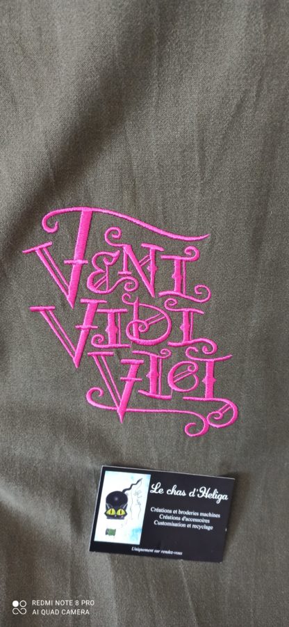 Serviette invité bleu gris – Image 2