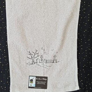 Serviette invitée grise