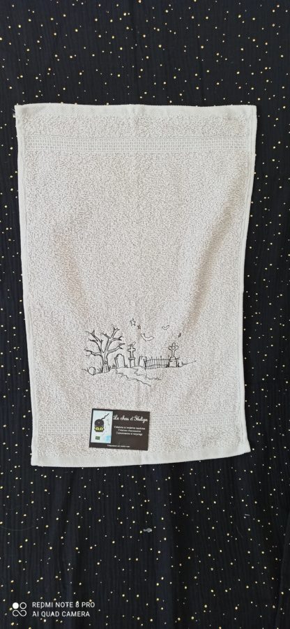 Serviette invitée grise