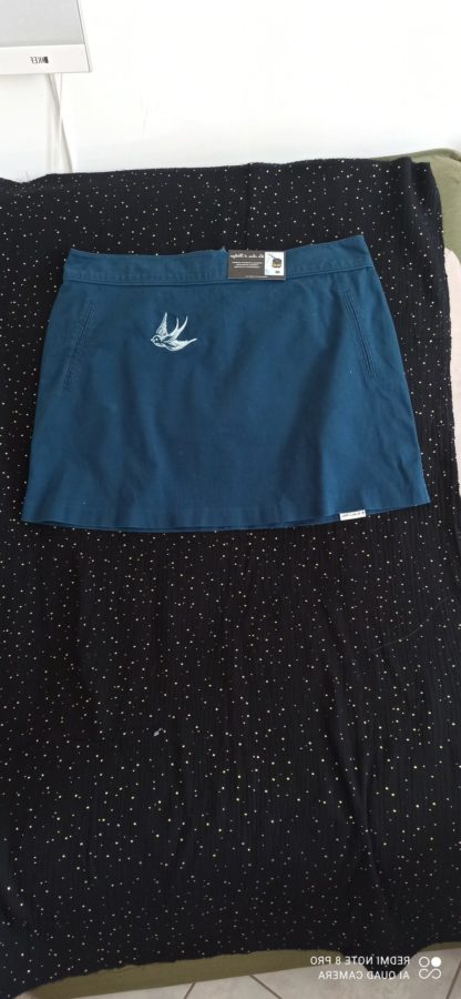 Jupe camaieu bleu canard