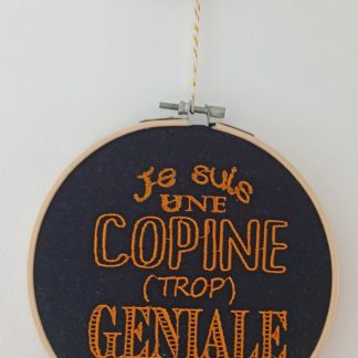 Cadre message jaune doré