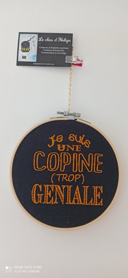 Cadre message jaune doré